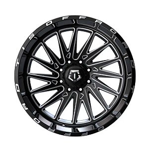 Jogo de Rodas TIS H547 20x10 8x165.1 -18mm Preto Brilhante Fresado