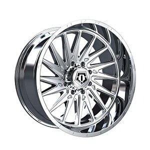 Jogo de Rodas TIS H547 22x12 8x165.1 -44mm Cromado Polido