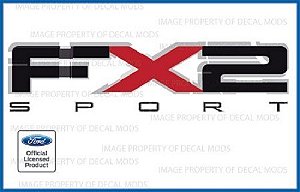 ADESIVO - FX 2 - OFF ROAD - 2009/2011 - PRETO/VERMELHO