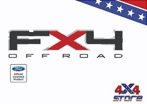 ADESIVO - FX 4 - OFF ROAD - 2009/2011 - PRETO/VERMELHO