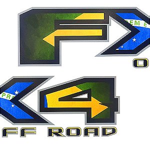 ADESIVO - FX 4 - OFF ROAD - 2012/2016 - BANDEIRA BRASILEIRA