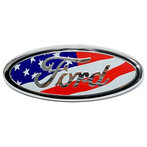 Emblema para Ford F250, F350, F4000 com Bandeira Americana - 14,2 cm