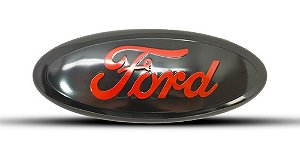 EMBLEMA - FORD - 23.9CM - PRETO/VERMELHO