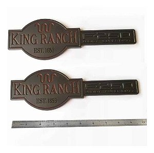 EMBLEMA - KING RANCH - F-250 - LARIAT - SUPER DUTY - PRETO/VERMELHO