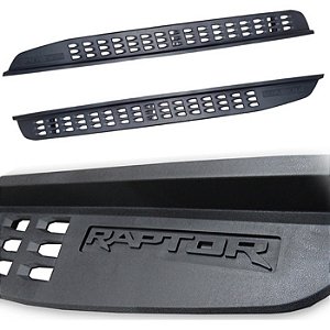 Estribo Lateral Ford Ranger Raptor 2013 a 2022 Preto em Aço
