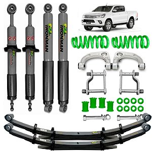 Kit Suspensão IronMan NitroGás para Toyota Hilux 2016 a 2024 FULL COM bandeja