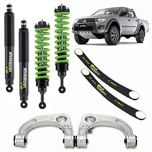 Kit Suspensão IronMan Foam Cell Mitsubishi L200 Triton 2009 a 2024 +Pro Forge