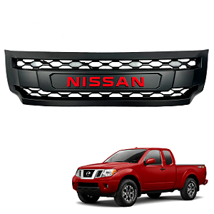 GRADE FRONTAL - NISSAN - 16/20 - PRETA - C/ LED LETRA VERMELHA