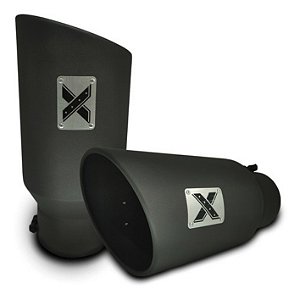 PONTEIRA - 4X4 STORE - 5" X 7" X 15" -  PRETA - PLACA LOGO X