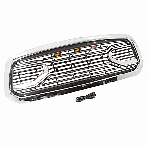 GRADE FRONTAL - DODGE RAM - 06/09 - DETALHE LED - CROMADA