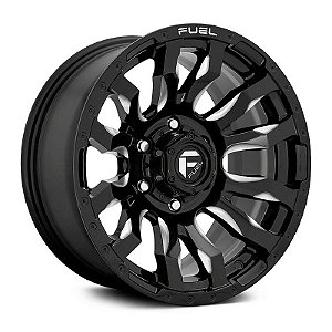 Roda Fuel Blitz D673 20x10  5x139.7  -18mm  Preto Brilhoso Fresado