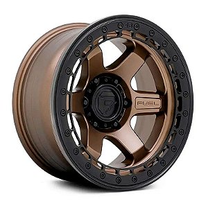 Roda Fuel Block D124 c/ Beadlock D124  17x8.5  6x139.7  0mm Bronze Borda Preta