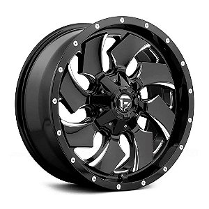 Roda Fuel Cleaver D574 20x12 5x114/5X127 -44mm Preto Brilhante Fresado