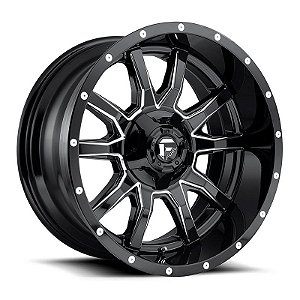 Roda Fuel Vandal D627 20x9 8x165.1  +20mm Preto Brilhante Fresado