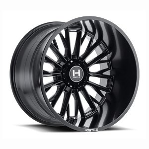 Roda Hostile Fury H114 20x9 6x139.7 0mm Preto Brilhante