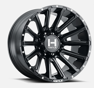 Roda Hostile Typhoon H123 22x10 6x139.7 -25mm Preto Brilhante
