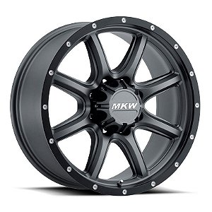 Roda MKW  M202  20x09  8x165.1  +10mm Cinza c/ Borda Preta