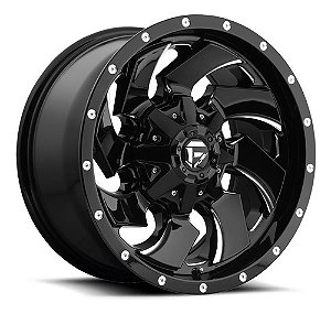 Roda Fuel Cleaver  D574  18x9  6x135/6x139.7  -12mm  Preto Brilhante Fresado