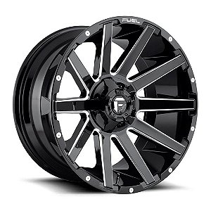Roda Fuel Contra D616 20x09  8x165.1  +1mm  Preto  Fosco Fresado