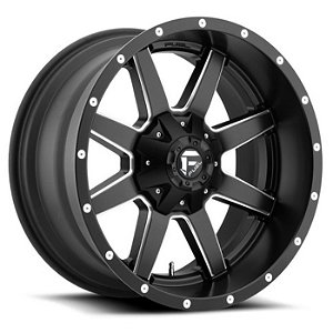 Roda Fuel Maverick D538 22x10 8x165.1 +10mm Preto Fosco Borda Fresada