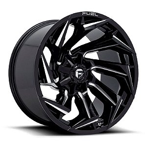 Roda Fuel Reaction D753 22x10 6x135/6x139.7  -18mm  Preto Brilhante Frisado