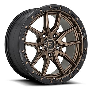 Roda Fuel Rebel D681 20x10 5x127 -18mm Bronze Borda Preta