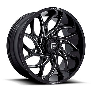 Roda Fuel Runner D741  22x10  6x139.7  -18mm   Preto Brilhante Fresado