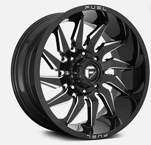 Roda Fuel Saber D744 20x09 8x165.1 +20mm Preto Brilhante Fresado