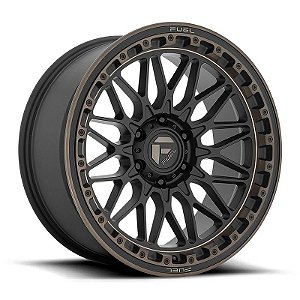 Roda Fuel Trigger D759 20x9 6x139.7 +1mm  Preto Fosco  Bronze Fresado
