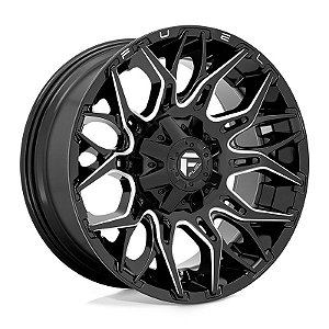 Roda Fuel Twitch D769 20x9 8x165.1 +1mm  Preto Brilhante Fresado