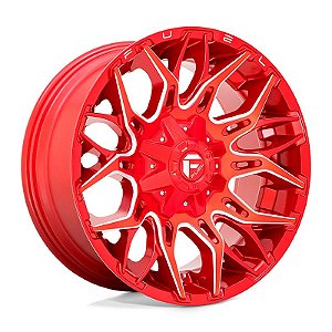 Roda Fuel Twitch D771 20x9 6x135/6x139.7 +1mm  Vermelho Brilhante Fresado