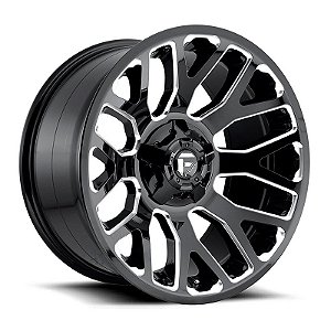 Roda Fuel Warrior D623 20x10 6x135/6x139.7 -18mm  Preto Brilhante Fresado