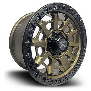 Roda RE Couvert 20x9 8x165.1  0mm Bronze c/ Borda Preta Fosco - 5127