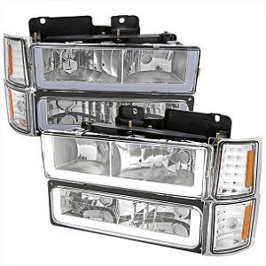 Farol Dianteiro Silverado  1994/2004 Oled Cristal
