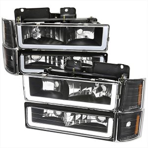 Farol Dianteiro Silverado 1994/2004 Oled Fumê