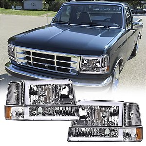 Farol Dianteiro Ford F-1000 1996/1998 Oled Cristal