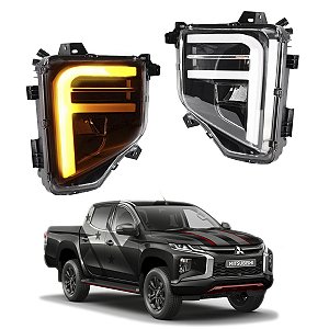 Farol de Milha DRL Mitsubishi L200 Triton Oled