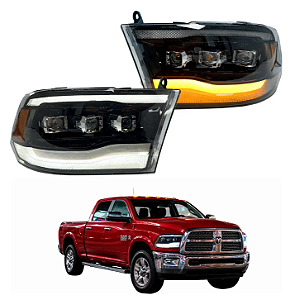 Farol Dianteiro RAM 1500/2500/3500 Triplo Optico