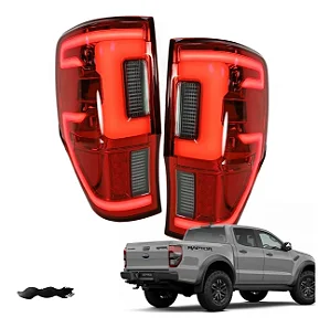 Lanterna led traseira Ranger Raptor Vermelha 2017 a 2022 - Vermelho