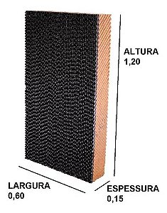 PLACAS EVAPORATIVAS 120CM X 0,60CM X 0,15 CM- PARA CLIMATIZADORES NACIONAIS.
