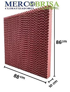 PLACAS EVAPORATIVAS 0,86 CM X 0,88 X 0,10 CM PERFIL BAIXO,PARA CLIMATIZADORES MERCOBRISA MB-300 30.000M³-H IMPORTADOS.(PREÇO UNITÁRIO!)