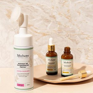 Kit c/ 1un Sérum Vitamina C10 30ml 1 un  Ácido Hialurunico 1un Mousse de higienização facial