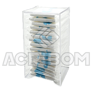 Dispenser Porta Absorvente em Acrílico Cristal de Parede