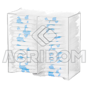 Dispenser Porta Absorvente DUPLO em Acrílico Cristal de Parede