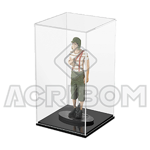 Cúpula em Acrílico Para Action Figure Com Base Preta
