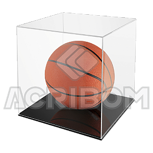Cúpula em Acrílico Para Bola de Basquete Com Base Preta
