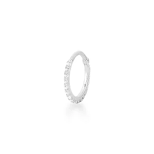 Piercing de Prata Conch Cravejado Zircônia 14mm Fino
