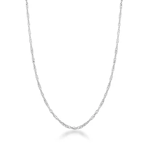 Corrente Singapura de Prata - 40 cm