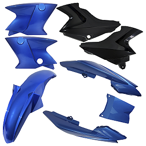 Kit Carenagem Completo YBR Factor 125 Azul Ano 2013 E 2014