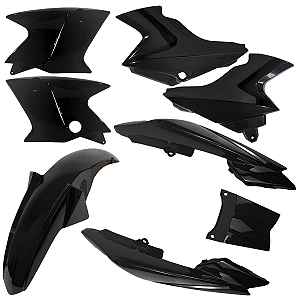 Kit Carenagem Completo YBR 125 Preto Brilhante Ano 2013 A 2016